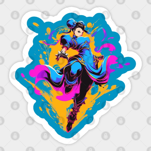 chun li Sticker by skatermoment